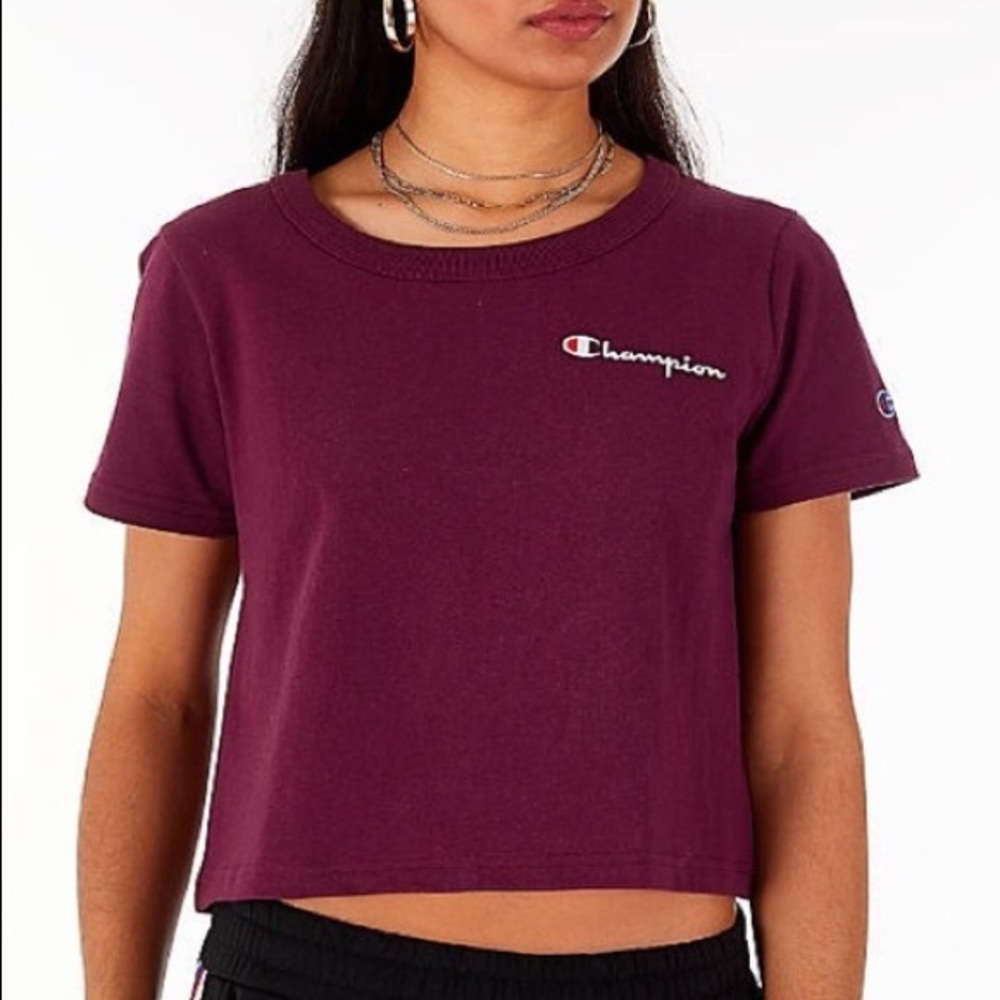 champion maroon crop top